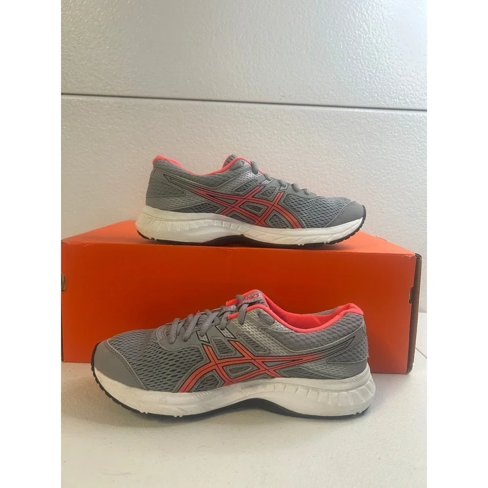 ASICS Gel-Contend 6 Grey Pink Women Size 6.5 #2980